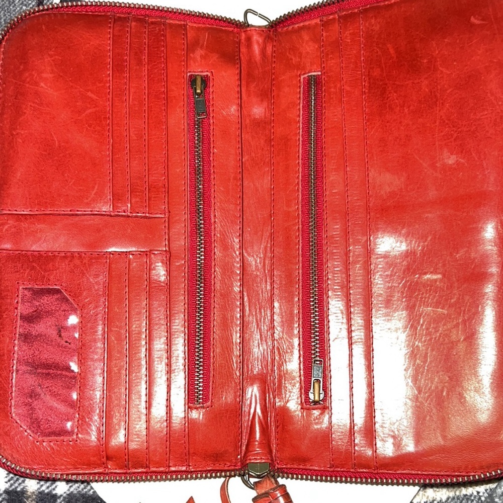 HANDMADE Red Leather Clutch by Bali ELF - Picture 2 of 2